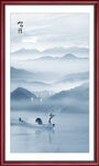 竖幅山水画