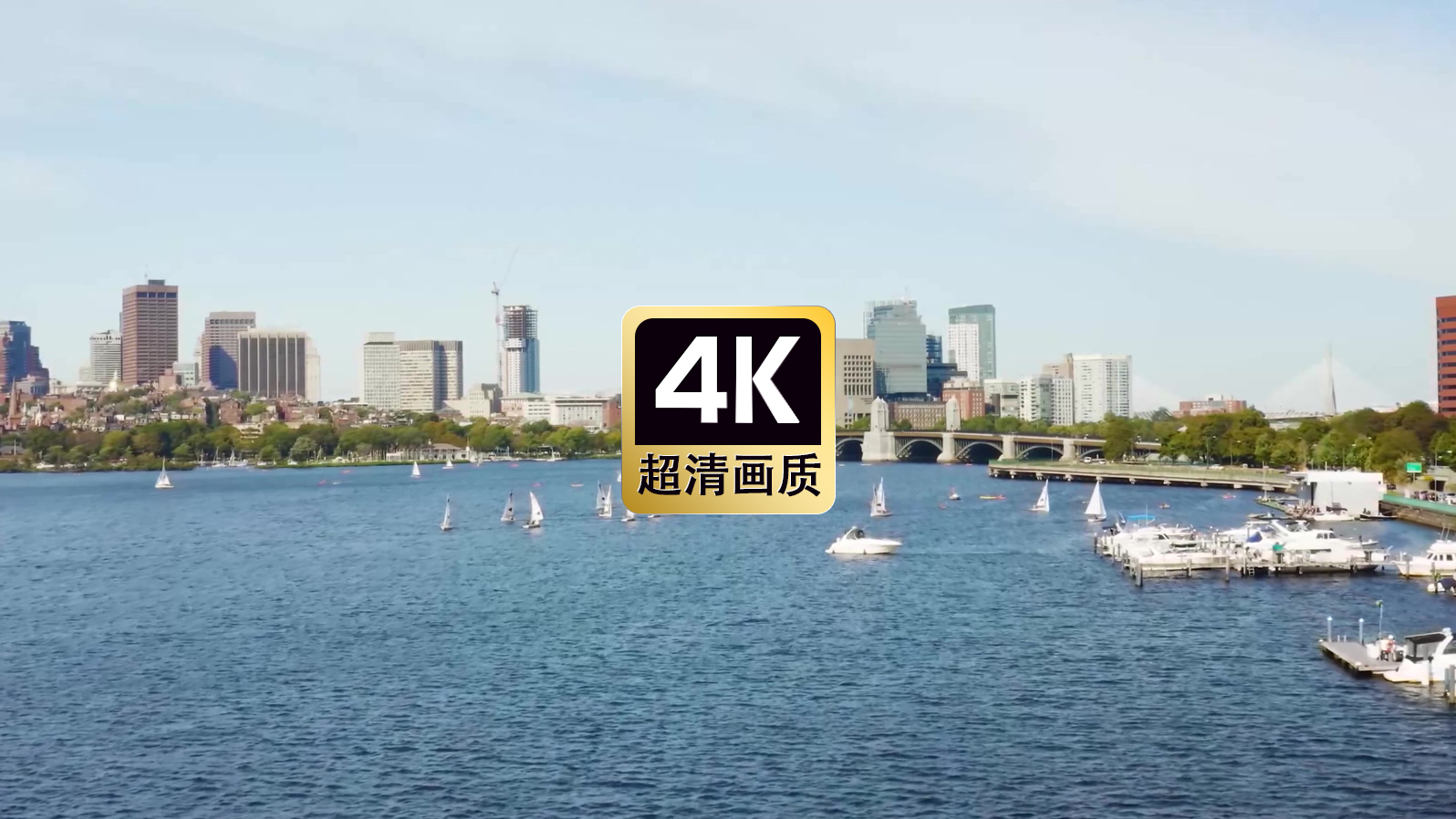 海港城市海面上游艇