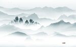 最新客厅山水背景 TIF分层