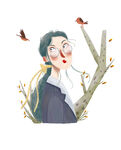个性女孩插画头像