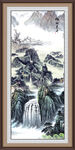 竖版山水画