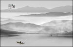 水墨山