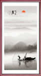 竖幅山水画