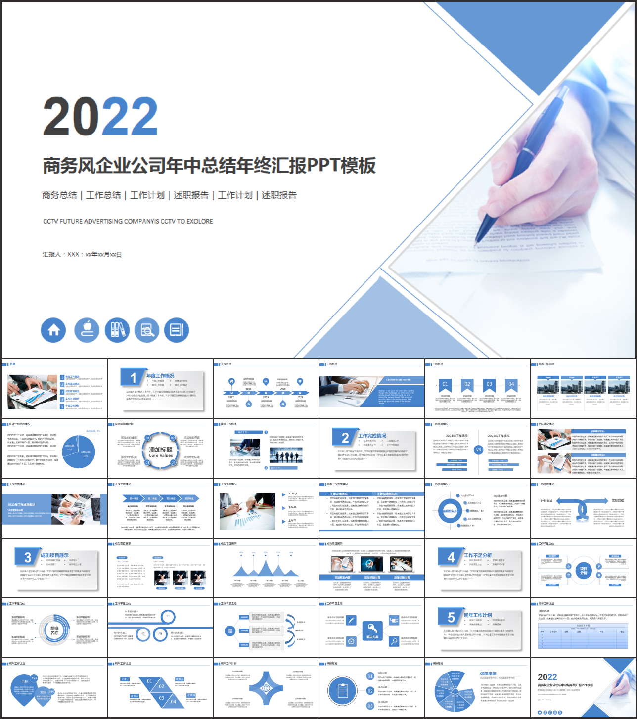 大气商务风工作总结汇报PPT