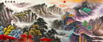 国画山水装饰挂画