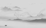 背景墙灰色意境山水 TIF分层