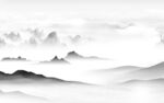 中式灰色山水 TIF文件分层