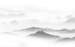 大气灰色山水画 TIF分层图