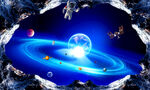 宇宙星空立体画