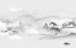 新中式灰色意境山水 TIF分层