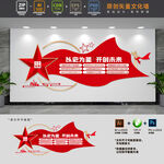 以史为鉴开创未来党建文化墙