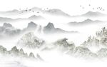 新中式山水背景墙