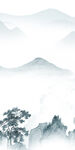 背景墙新玄关山水 tif分层图