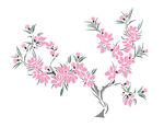 桃花 矢量图