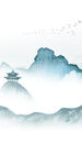 意境山水玄关 分层TIF文件