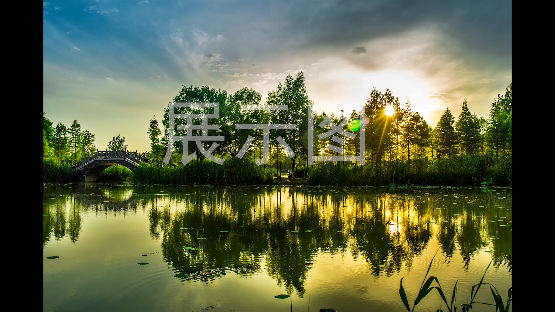 泗阳生态公园落日延时摄影