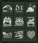 矢量汽车驾驶趣味图案