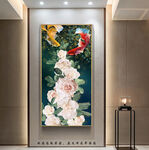 玫瑰花玄关画