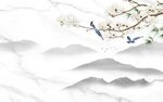 爵士白背景墙山水 tif分层 