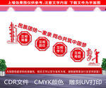 民族团结楼道文化墙