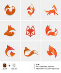矢量狐狸图标logo
