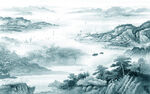 最新客厅山水图 TIF分层画