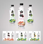 苏打气泡水包装设计平面分层图