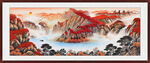 鸿运当头山水画