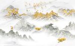 新中式山水背景墙