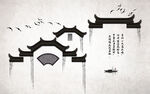 新中式中国风徽派背景墙