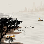 水墨山水画