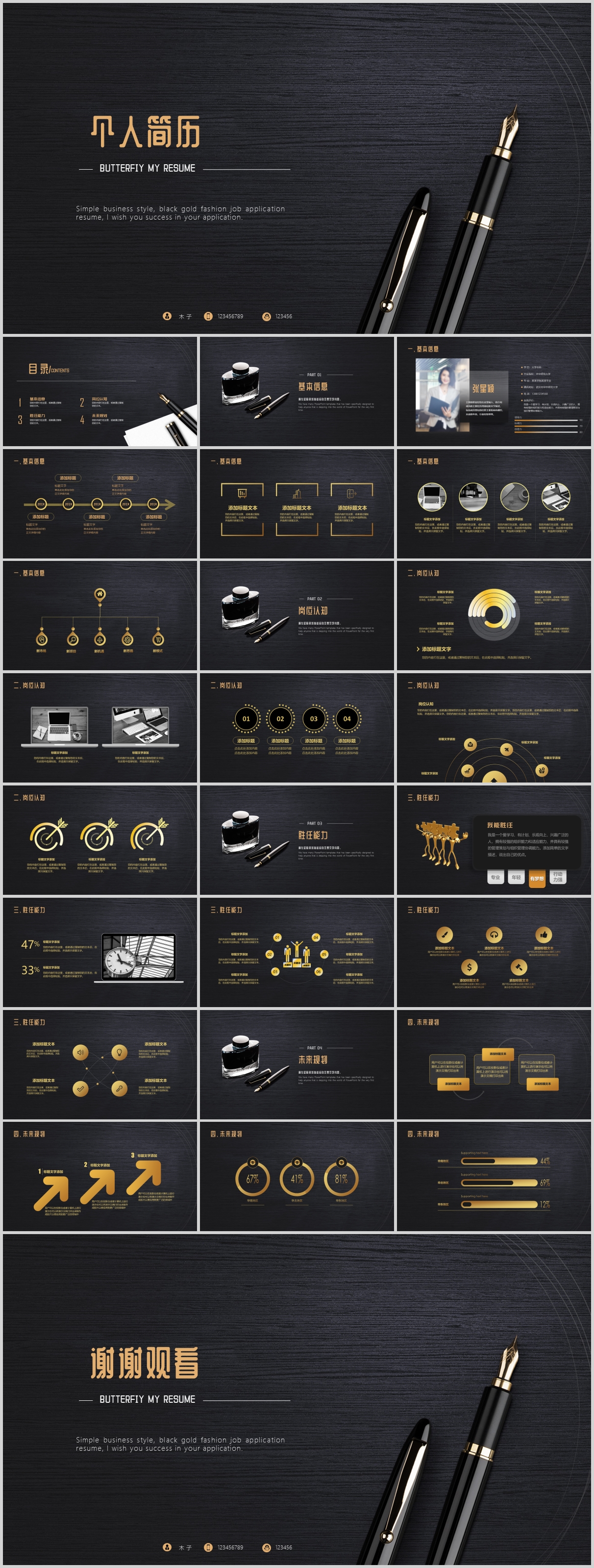 个人简历岗位应聘自我介绍PPT