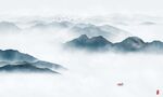 黑白山水画