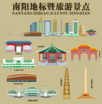 河南南阳矢量地标建筑