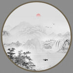 水墨山水画