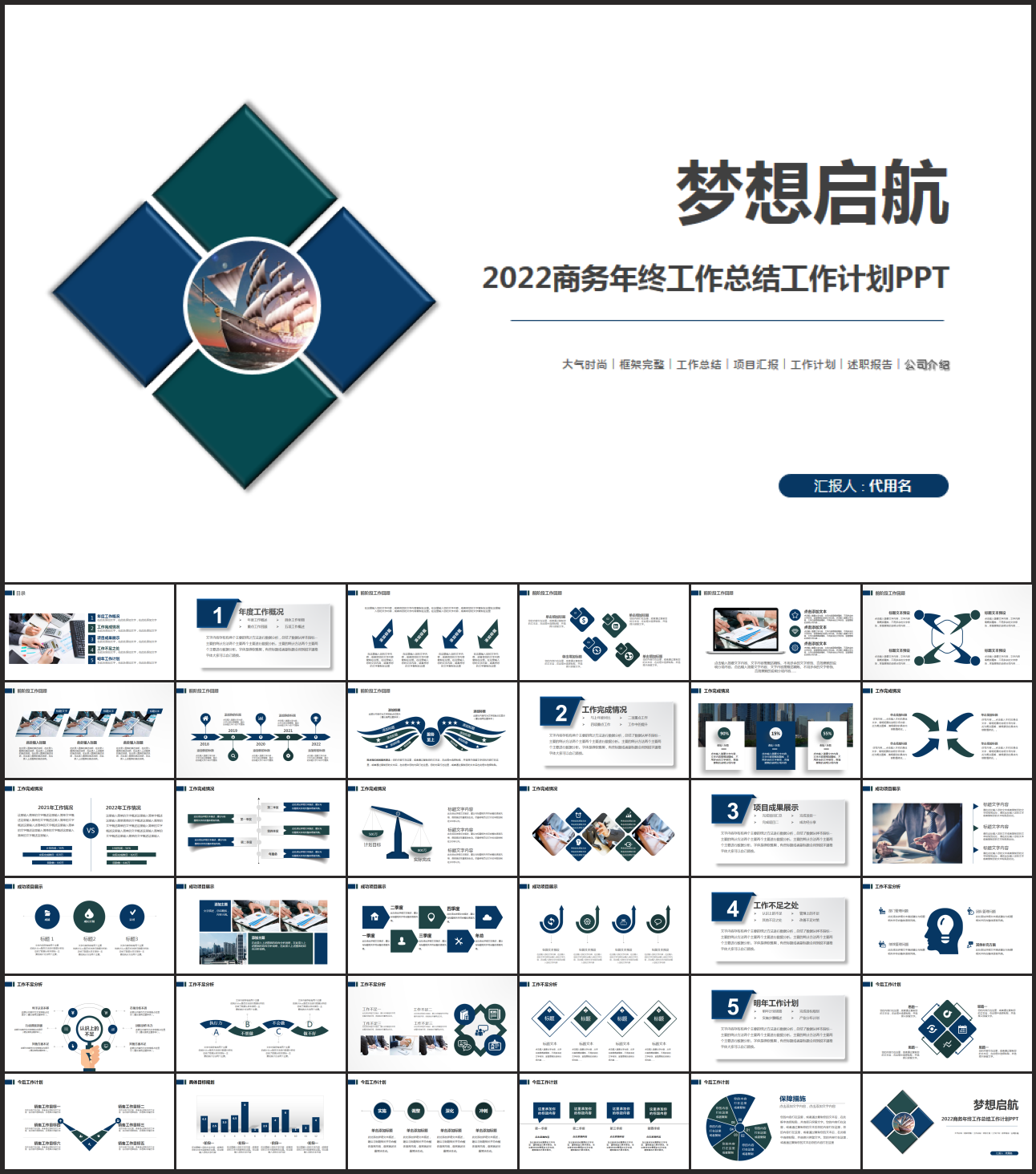 2021工作总结汇报PPT模板