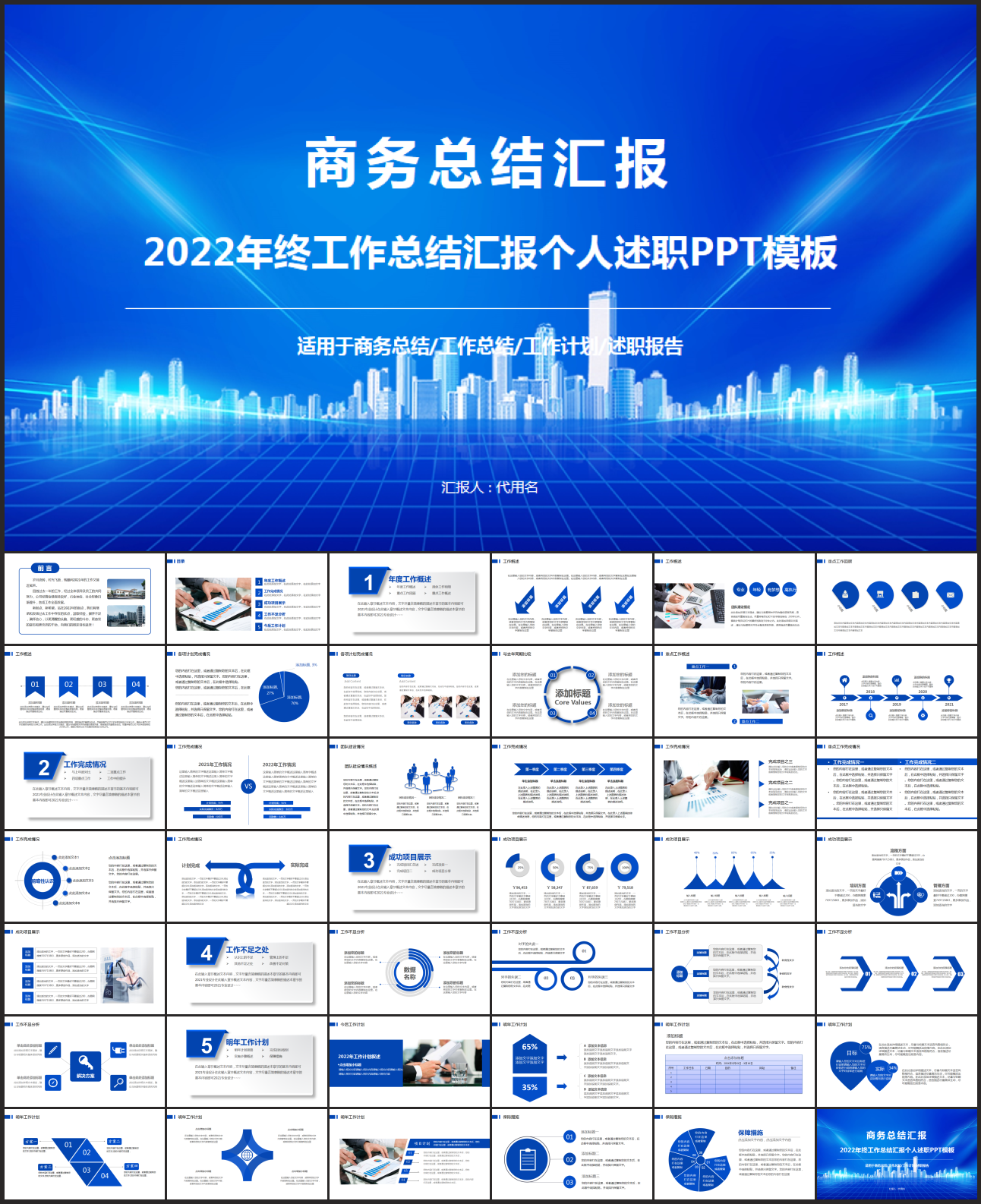 商务年终工作总结PPT