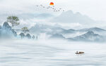 现代 新山水无框画 tif分层
