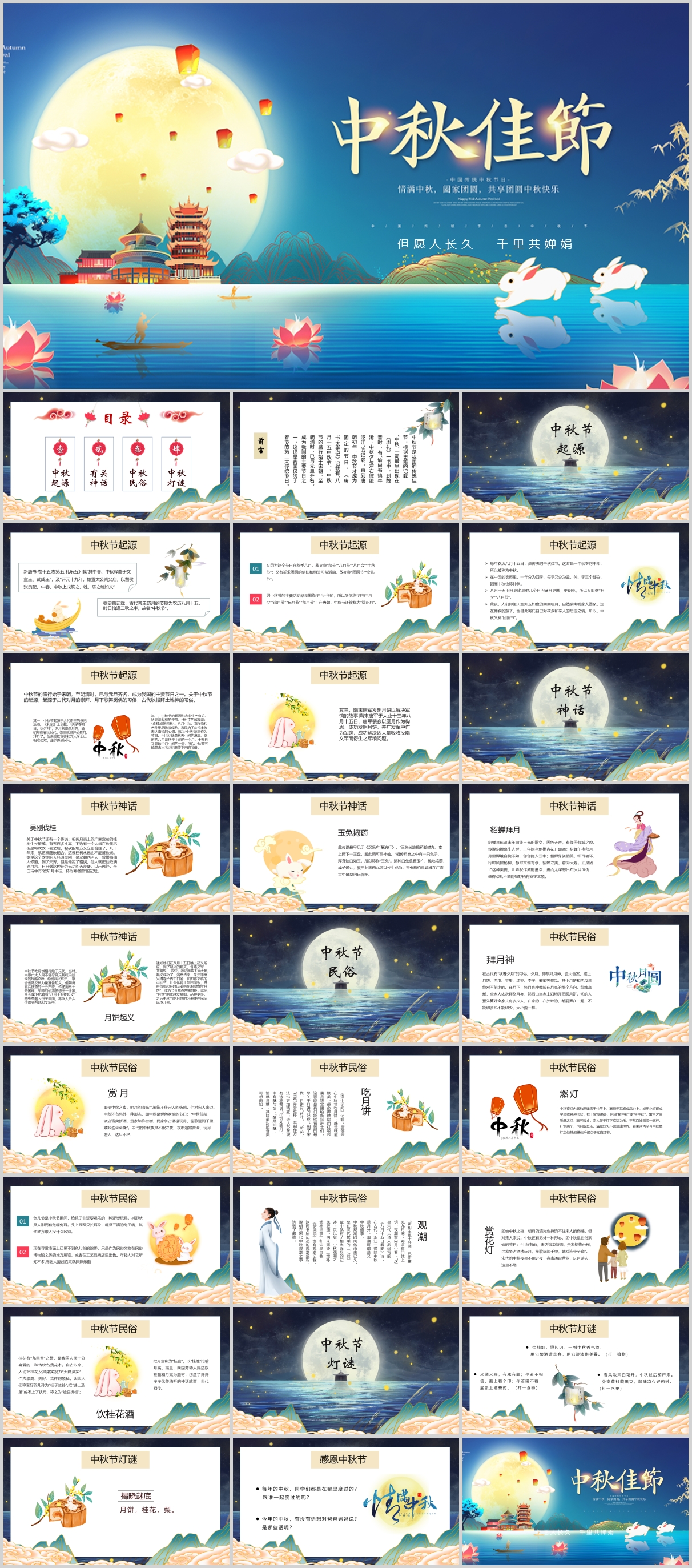 中秋节知识普及主题班会PPT