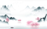 最新无框画山水 tif分层图
