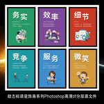 企业文化励志标语展板挂图海报