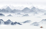 中式 高端山水画 TIF分层图