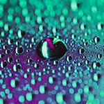 落在窗户玻璃上的雨点水珠
