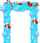 蓝色雪花圣诞拱门