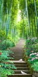 风景竹林玄关背景墙