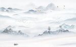 中式山水背景墙