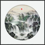 中国画中堂画江山如画