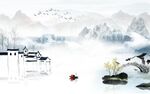 江南风景山水新中式背景墙