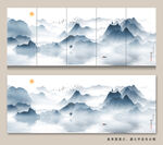 新中式水墨抽象山水画