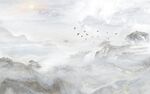 新中式山水背景墙